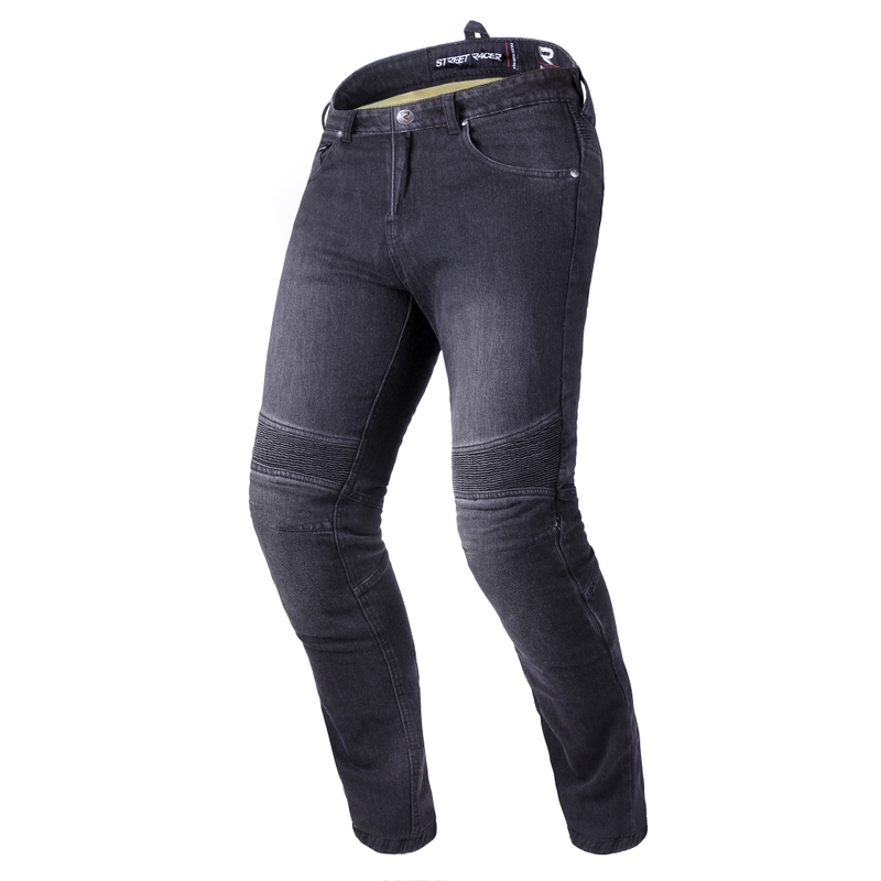 Predĺžené jeansy na motocykel Street Racer Spike II CE čierne