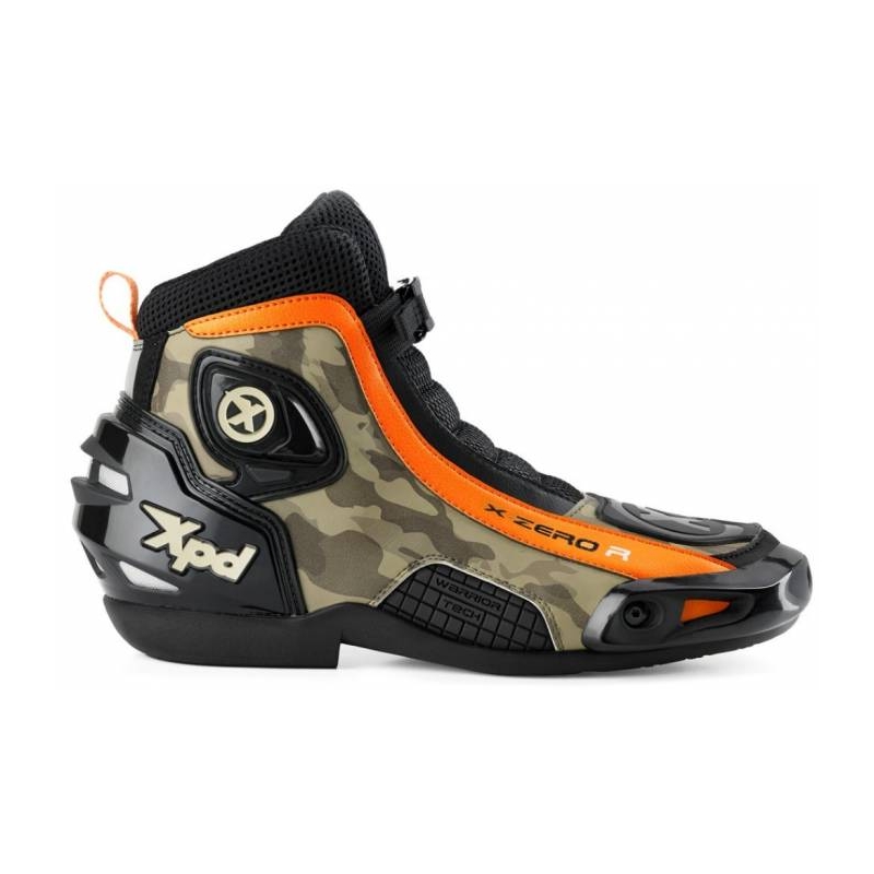 Topánky na motorku XPD X-Zero R čierno-camo-oranžové