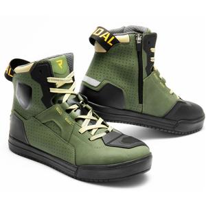 Topánky na motorku Rebelhorn Vandal II khaki-čierno-oranžové