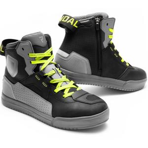 Topánky na motorku Rebelhorn Vandal II čierno-šedo-fluo žlté