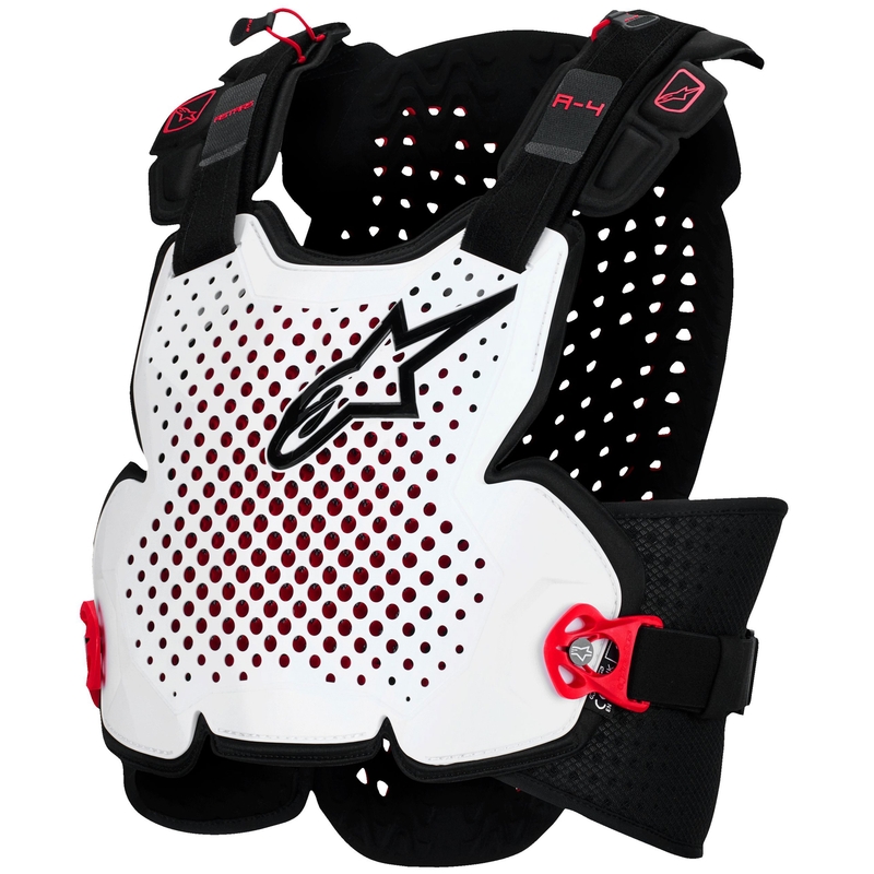 Chránič hrudi Alpinestars A-4 Plasma čierno-červeno-biely