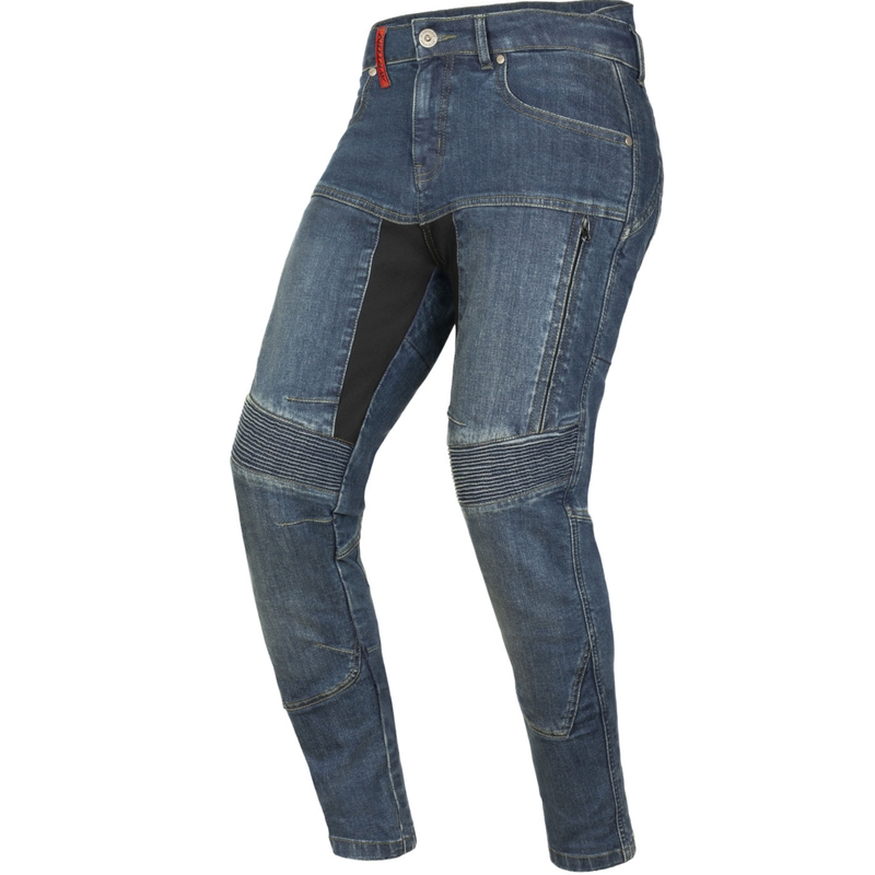 Dámske džínsy na motorku Ayrton 505 oprané modré