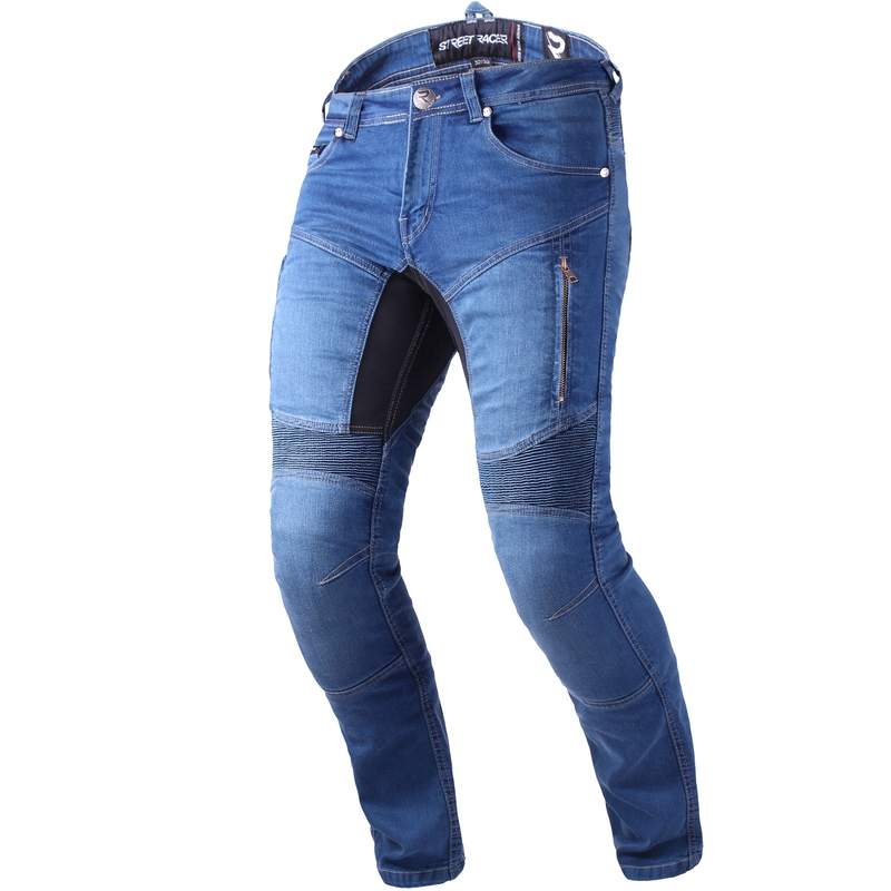 Jeansy na motocykel Street Racer Stretch II CE modré