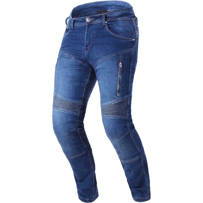 Predĺžené jeansy na motocykel Street Racer Basic II CE modré