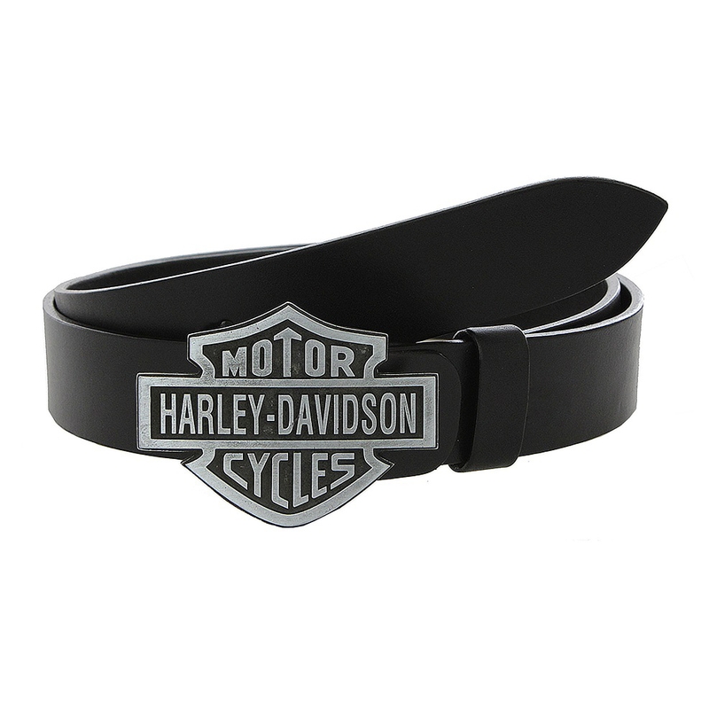 Kožený moto opasok se sponou Harley-Davidson