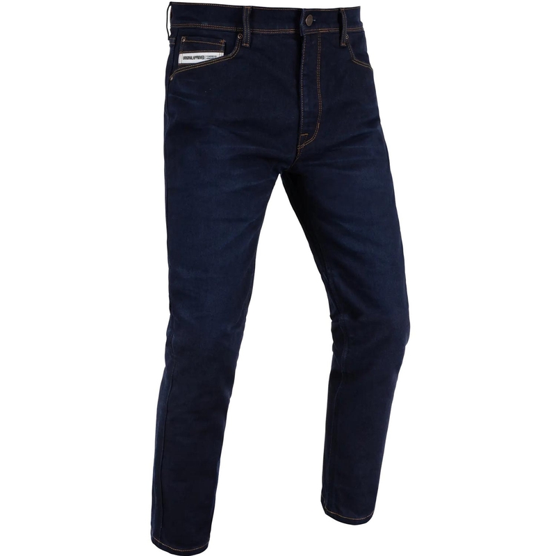 Predĺžené džínsy na motorku Oxford Marshal AAA Slim Fit čierne
