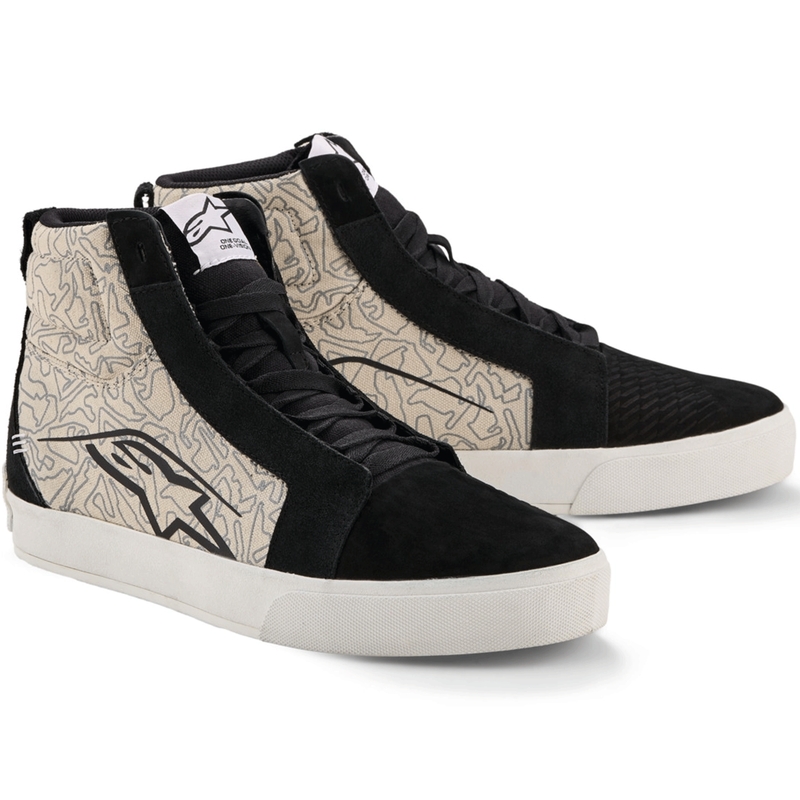 Boty na motorku Alpinestars Ride-63 Canvas černo-světle šedo-bílé